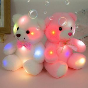 Baby-Island צעצועים ובובות דובי רך וצבעוני עם אורות 