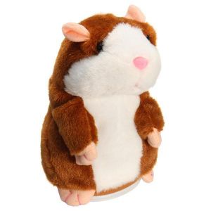 Baby-Island צעצועים ובובות Banggood Mimicry Talking Hamster Pet 15cm Christmas Gift Plush Toy Cute Speak Sound Record Stuffed Animal Toy